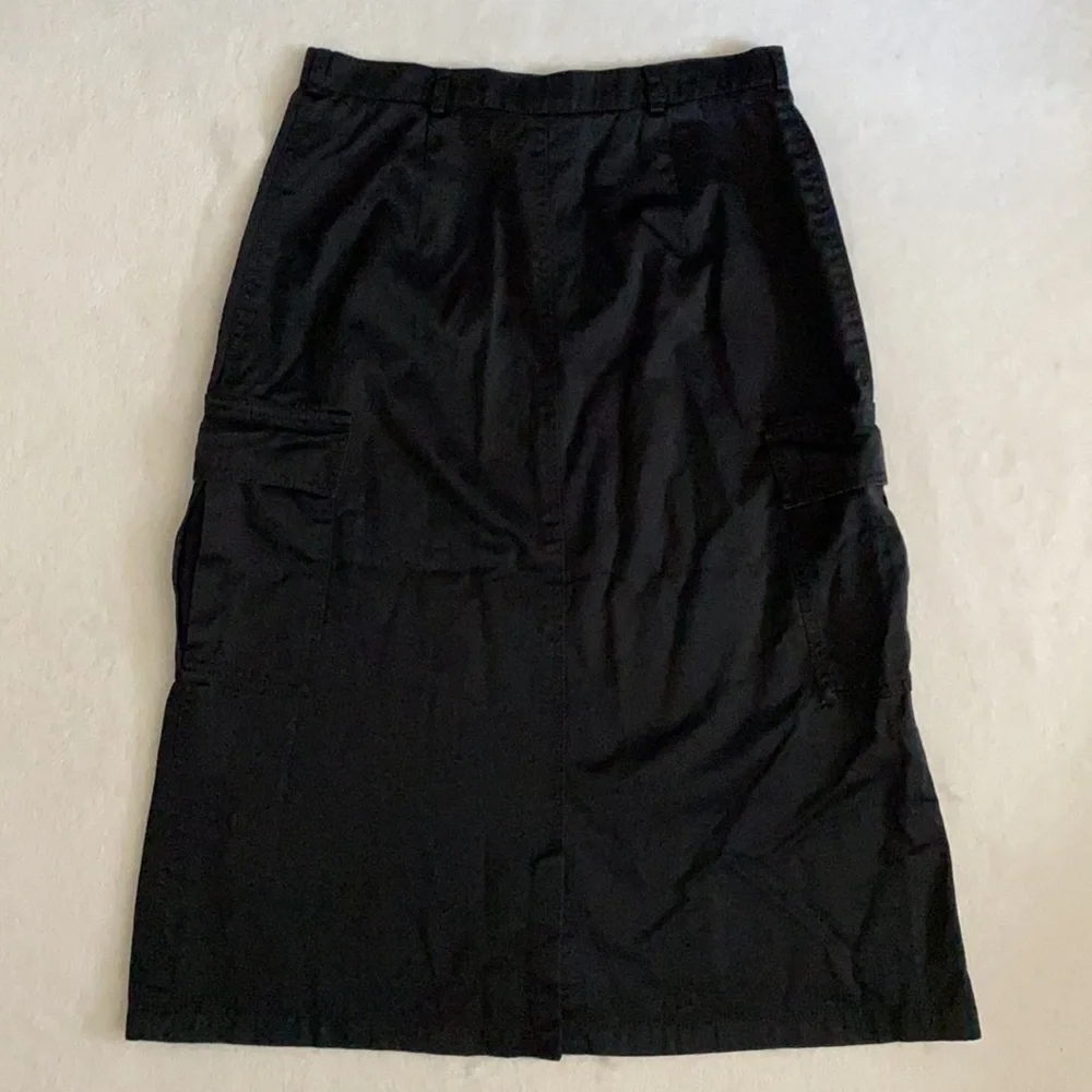 {VTG} Future Ozbek | 90s Bergdorf Goodman Sateen Midi Cargo Skirt Purple Label - Picture 10 of 16